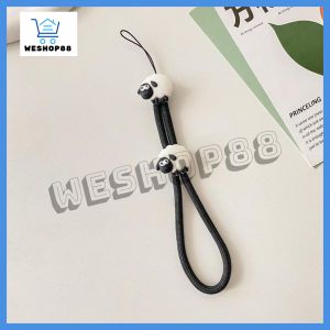 WESHOP88 1pcs INS Style Black Brown Mobile Phone Strap Anti-lost Lanyard Chain Hanging Cord Universal Adjustable Phone Lanyard