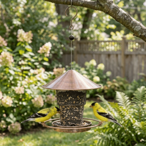 DGFDF Iron Automatic Bird Feeder Retractable Hanging Hummingbird Feeder Multifunctional Decorative Bird Food Container Outdoor Garden Decor