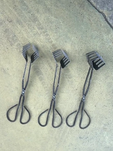 Charcoal Clamp Tool for Fireplaces and Campfire Essential Fire Pit Tongs Firewood Grabber for Barbecues and Picnics