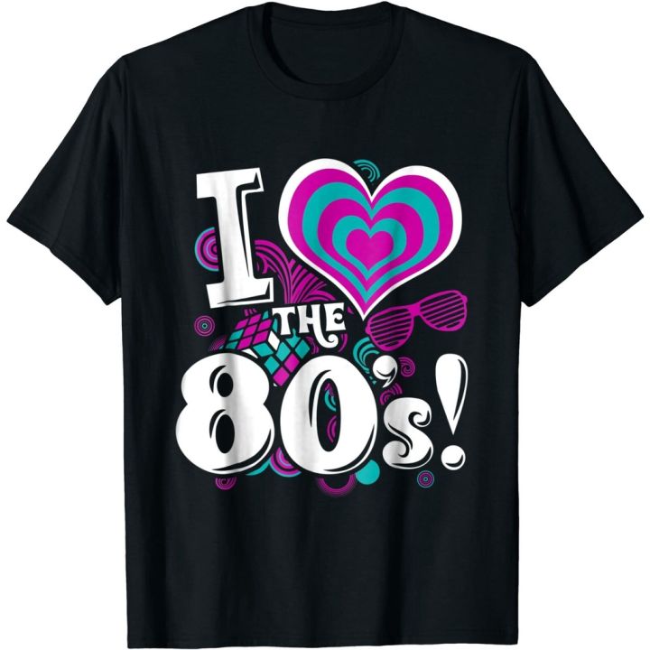 I Love Heart 80s The 80's Retro Pop Fancy Dress Costume Size men's ...