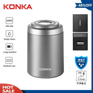 KONKA Portable Mini Men’s Razor Electric Shaver for Men Type-C USB Recharge Travel Shavers