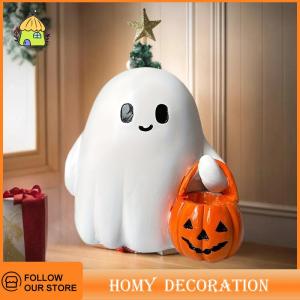 🎄【Special price】🎄Shao รูปปั้นผีน่ารักรูปปั้นผีฮาโลวีนรูปปั้นฟักทองรูปปั้นผีฮาโลวีนน่ากลัวทำจากเรซินของตกแต่งบ้านเดสก์ท็อป
