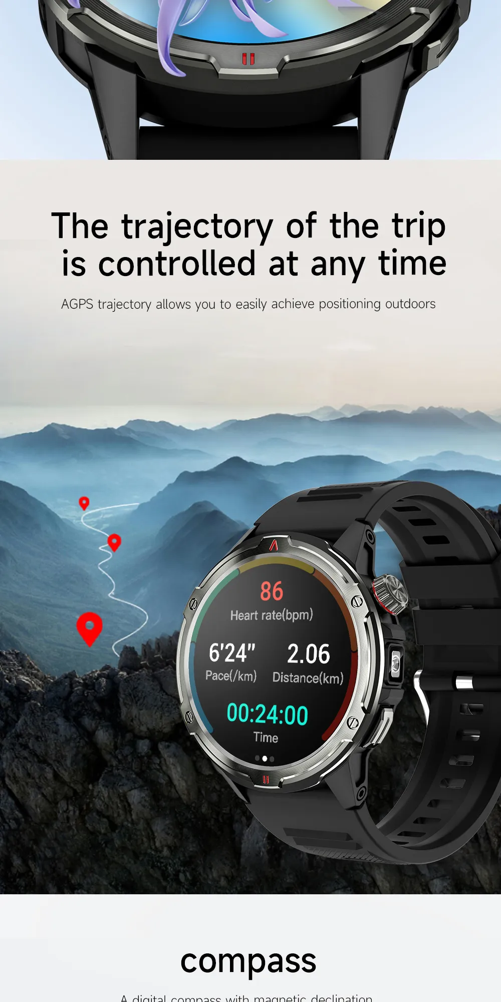 Aolon Tetra R4 นาฬิกา smart watch 1.43 นิ้ว Amoled หน้าจอ AOD จะแสดงเสมอ 350mAh นาฬิกาวิ่ง การตรวจจับข้อมูลสุขภาพตลอด 24 ชั่วโมง