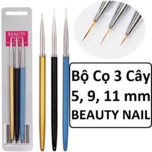 Set 3 cọ tóc siêu mảnh chuyên dụng vẽ móng