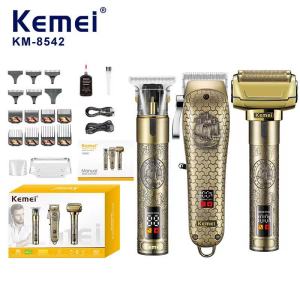 ปัตตาเลี่ยนไฟฟ้า Kemei KM-8542 เซต3IN1 พร้อมความแม่นยำในตัว เครื่องแรง เสียงเบา แกะลายตัดผม ของแท้100%