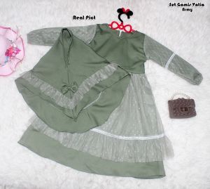 GSD - Gamis Anak Perempuan Set Hijab Usia 3 Sampai 5 Tahun / Baju Anak Anak Dress Muslimah Terbaru 2022 - Maxi Hijab Anak Vatia