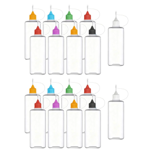 18pc Tip Liquid Dispensers Assorted Color Leak Proof Designs Ideal for Baking and DIY Crafts