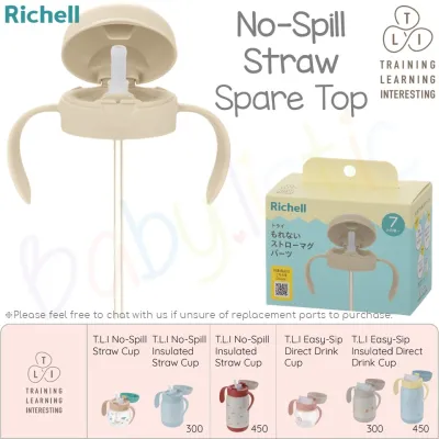 Richell T.L.I Spare Top [2025] - No-Spill Straw / Easy-Sip Direct Drink