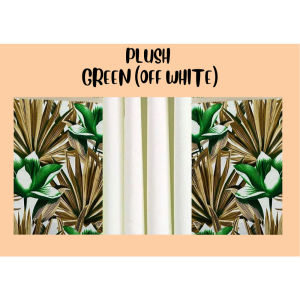 MM 3in1 Set Elegant Ring Curtain For Window Door Home Kurtina- PLUSH Designs (5FT/6FT)