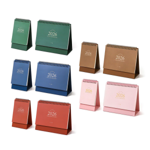 2026 Desk Calendar Twin-Coil Binding Tabletop Calendar 16 Month Runs from Sep 2025 to Dec 2026 For Daily Scheduling