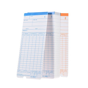 90Pcs 2 sided Time Card Monthly Time Card Record Employee Attendance Time Clock Record