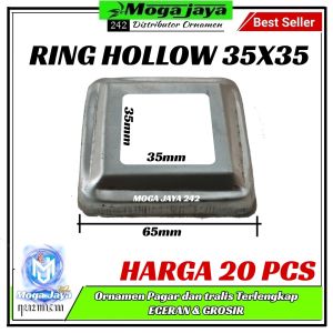 ring hollow 35x35 besi plat ornamen pintu pagar