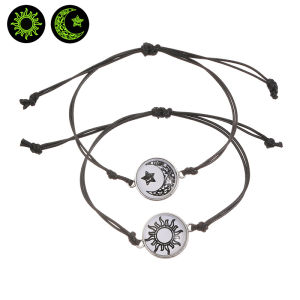 🔥Sun Moon Lovers Time Gemstone Weaving Bracelet Couple Bracelet Adjustable Bracelet LovelylifeFu👍