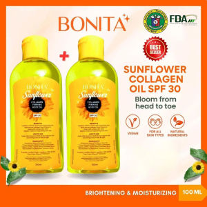 BUY 1 TAKE 1 FDA Bonita Sunflower Oil SPF 30 Collagen Firming - 100ml Organic Body Massage Oil Moisturizer - For Face & Body - Free Shipping
