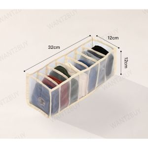 UMI 6/7/11 Slots Dormitory Closet Organizer Socks Home Separated Bra Underwear Storage Box Foldable Drawer Divider 内衣裤收纳盒