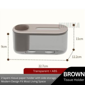 MINIMA Japanese Style Tissue Box Napkin Tissue Holder Living Room Dresser Study Desk Kitchen Bedroom 4 Colors Tisu Box Bekas Tisu