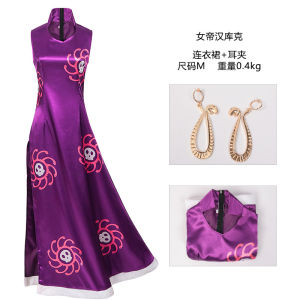 clu Anime ONE PIECE Boa Hancock Cosplay Cheongsam Earring Costume Women Dress cos Uniform Suit Halloween Party ulc