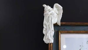 1 piece of resin crafts for left and right angel door frames home decoration ornaments exquisite angels guarding every corner