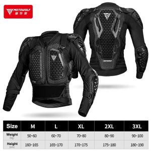 MOTOWOLF Motorcycle Body Armor Jacket And Pants Motorcycle Jacket Riding Gear Men Armor Clothing CE Approval Protectors for Chest Back Arm Elbow Shoulder Adjustable