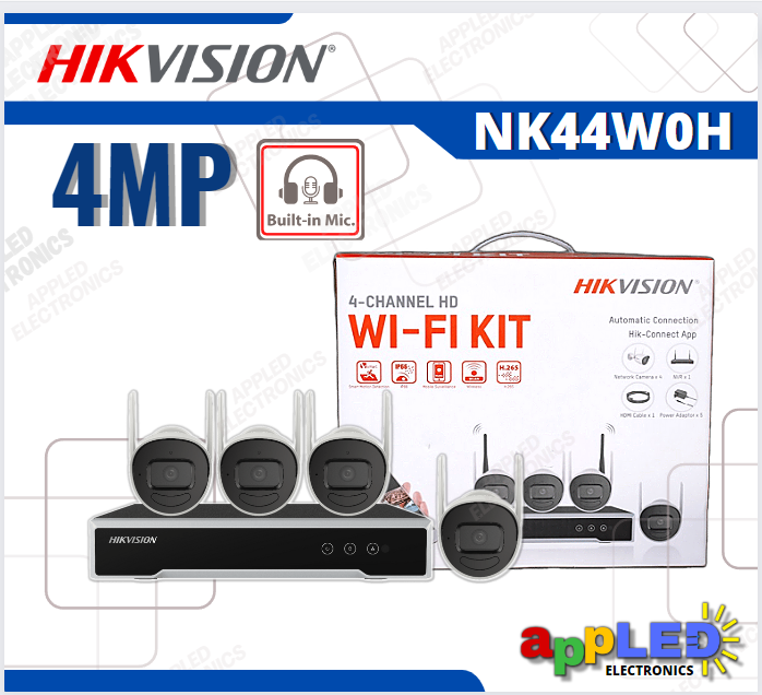 HIKVISION NK44W0H(D) WIRELESS CCTV PACKAGE WITH AUDIO PICKUP