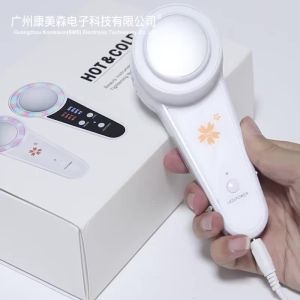 Hot and Cold Hammer Facial Massager LED Skin Rejuvenation Beauty Device for Home Skincare Routine