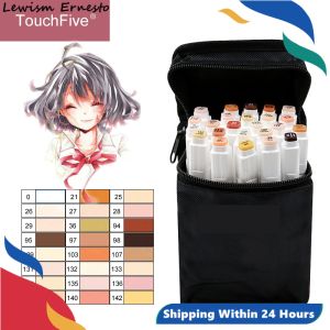LE TouchFIVE 12/24สีร่างโทนผิวปากกามาร์กเกอร์ศิลปินสองหัวแอลกอฮอล์ตามมังงะศิลปะปากกาแปรงปากกา