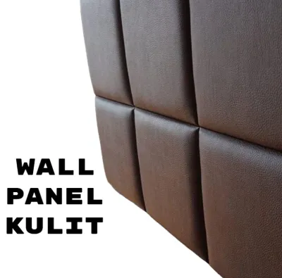 Wall Panel Kulit Leather Headboard 3D / Stiker dinding Kasur / Safety Balita