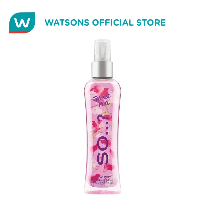 SO Sweet Pea Body Mist 100mL Travel Size Body Mist Masstige Fruity