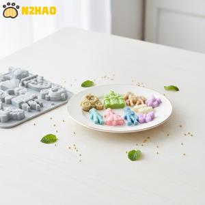 【N2HAO】 12 Cavity 3D Bow Prince Princess Silicone Mold Castle Horse Fondant Cake Decorating Tool for Themed Birthday Party