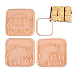 J2UQR3 ดีไอวาย แม่พิมพ์อบคาลิปบาร่า รูปคาลิปบาร่า สร้างสรรค์และสร้างสรรค์ ชุดเครื่องตัดคุกกี้ Capybara ของขวัญสำหรับเด็ก เหล็กไร้สนิม เครื่องตัดคุกกี้แครกเกอร์ เครื่องใช้ในครัว