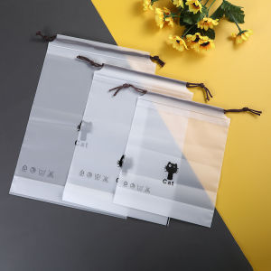 Drawstring Transparent Organizer Storage Bag Travel Cosmetic Bundle Pocket Bag Plastic Shoes Bag Wedding Gift 束口收纳袋