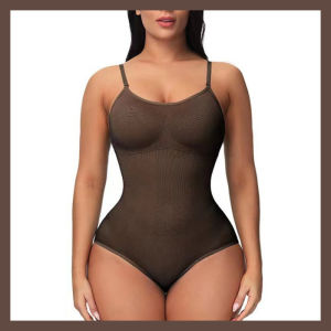 【OFFICIAL】 Halter-neck Bodysuit With Tummy Control Waist Shaping Bodysuit Tummy Control And Waist Shaping Bodysuit Breast Support Halter Bodysuit With Crotch Button Closure For Waist Hip Lifting