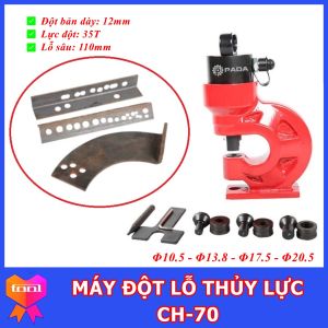 Máy Đột Thủy Lực CH70 - Chuyên dụng đột bản sắt thép kim loại dày 12mm - Bảo Hành 6 Tháng
