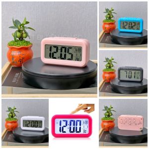 Đồng Hồ Báo Thức Thông Minh Màn Hình LCD Có Cảm Biến Nhiệt Độ