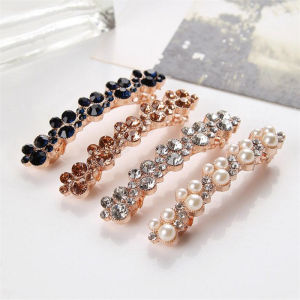 Fashion 11 Colors Korean Crystal Pearl Hair Clips Elegant Women Barrettes Hairpins Hairgrips Headwear Hair Accessories