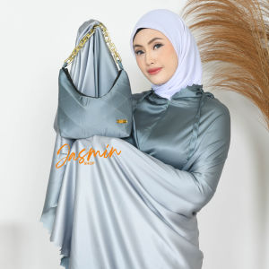 Mukena Dewasa 2 In 1 Armani Silk Gradasi Jumbo Lasercut