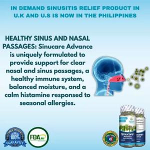SINUCARE ADVANCE - Complete Formula for Sinus & Nasal Health with orgranic ingredients (100Softgels)