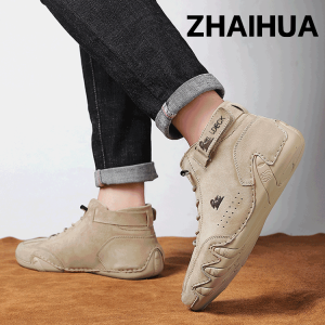 High Top Shoes Handmade cowhide leather martin boots Casual shoes 38-48