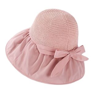MARBLEX Chống tia UV Mũ tai bèo Rộng vành Có thể gập lại Mũ Panama Phụ nữ Ngoài trời Mũ che nắng