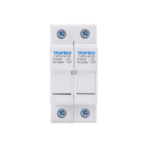 2P DC Fuse Holder Solar PV 1000V High Voltage Fuse with Base 6A 10A 15A 20A 25A 30A Photovoltaic System Protection Protector