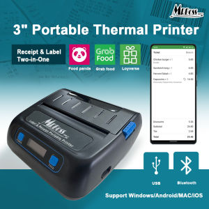 3 80mm Portable Bluetooth Thermal Receipt Label Sticker Printer POS Cash Till register Loyverse
