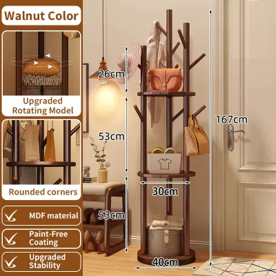 Rotating bag and hat rack umbrella rack clothes rack hat and garment storage rack clothes drying rack