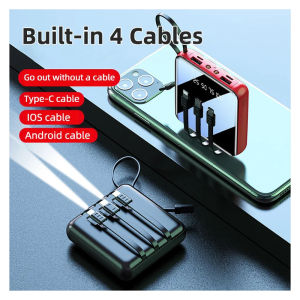 🔋 Mini Power Bank 20000mAh Portable Charger Built-in Cable/Small Size/Travel/USB C Fast Charging Slim Powerbank/Mini Battery Pack Mobile Power Bank Small Portable With Cable 20000mAh Charger One Piece Delivery