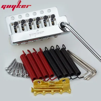 Guyker Guitar Tremolo Bridge String Spacing 10.8MM Guitar Bridge Lockable Stainless Steel String Saddle With Brass Block