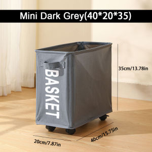 Laundry Basket with Wheels Laundry Organizer Storage Multi-function Foldable Storage Basket with Pull Laundry Net Bag Dirty Clothes Laundry Basket with Handle Waterproof Dirt-resistant Large Capacity Storage Bag Yoga Mat Home Dormitory Bathroom Storage