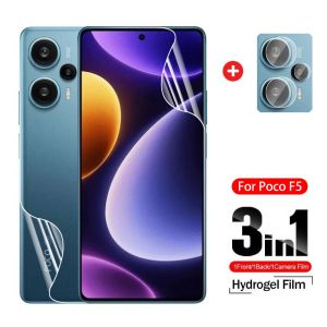 Pelindung Layar Kompatibel Untuk Poco F5 5G paket 3 in 1 Berbahan hydrogel