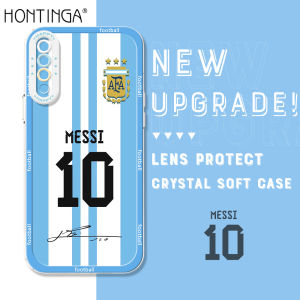 Hontinga Casing Case For Samsung Galaxy A33 5G A32 5G 4G A31 A30S A23 A22 5G A21S A20S A20 Case Transparent Clear Case Number 10 Lionel Messi Soft Silicone Full Cover Rubber Cases Back Cover Phone Casing Softcase For Girls