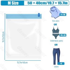 ถุงสูญญากาศใส ประหยัดพื้นที่ สําหรับจัดเก็บเสื้อผ้า ผ้าห่ม ผ้าห่ม ตู้เสื้อผ้า เดินทาง