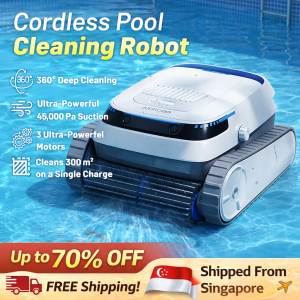 SG AIRROBO PC10 Cordless Robotic Pool Cleaner Runtime Wall Climbing Intelligent Route Planning Vacuum Robot