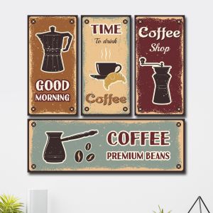 1 SET COFFE VINTAGE QUOTE WALL DECOR HIASAN DINDING RUANG TAMU CAFE